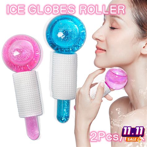 Jual Ice Globes Roller Pink Blue Pcs Beauty Crystal Ball Glitter