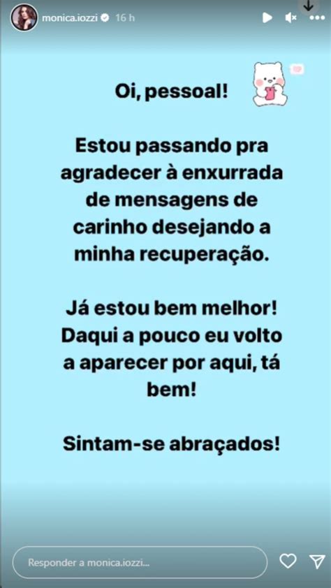 Após deixar elenco de Elas por Elas Monica Iozzi tranquiliza fãs