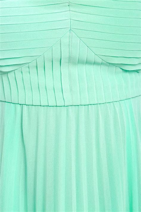 Mint Green Dress - Maxi Dress - Strapless Dress - Pleated Dress - $89.00