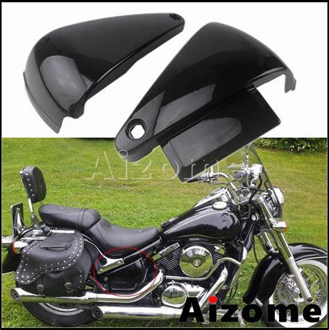 Black Chrome Fairing Motorcycle Side Battery Plastic Cover For Kawasaki Vulcan 400 Vn400 1995