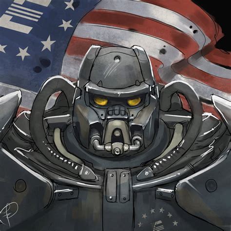 fallout  enclave power armor  sebasnikov  deviantart