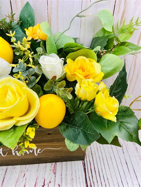 Lemon Floral Arrangement Lemon Housewarming Decor Lemon - Etsy