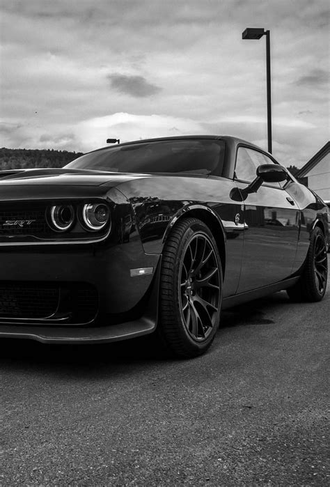 Dodge Challenger Srt Hellcat In Black And White