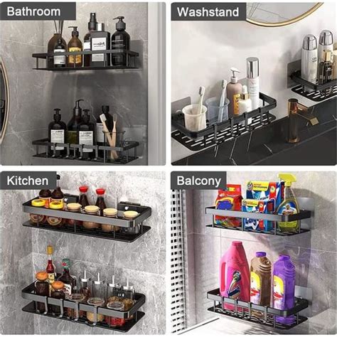 Pcs Etagere Douche Sans Percage Etagere Murale Salle De Bain