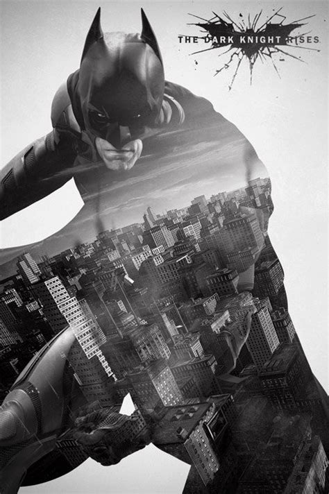 Poster Quadro Batman Dark Knight Rises City Silhouette Su Europosters