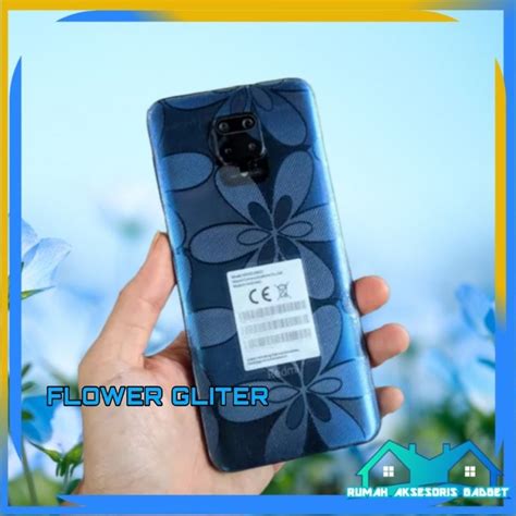 Jual Backskin Garskin Skin Carbon Xiaomi Gliter Flower Pelindung