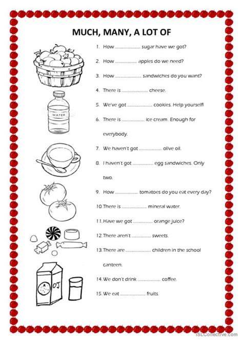 93 Much Or Many English Esl Worksheets Pdf And Doc