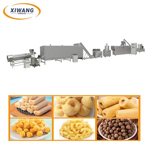 Puffed Corn Snacks Food Making Twin Screw Extruder Food Snacks Machine