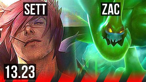 Sett Vs Zac Top 6 Solo Kills 1100 Games 1 2m Mastery Kr