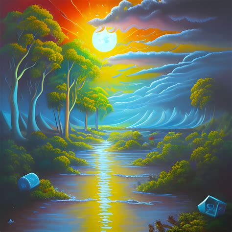 Future World Dream Escape Oil Painting Arthub Ai