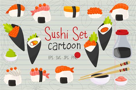 Cute Sushi Illustration