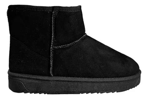 Bota Pantufla Forrada Chiporro Mujer Color Negro Cuotas Sin Interés