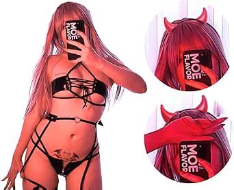 Amazon Moeflavor Hell Rider Succubus Cosplay Lingerie Costume