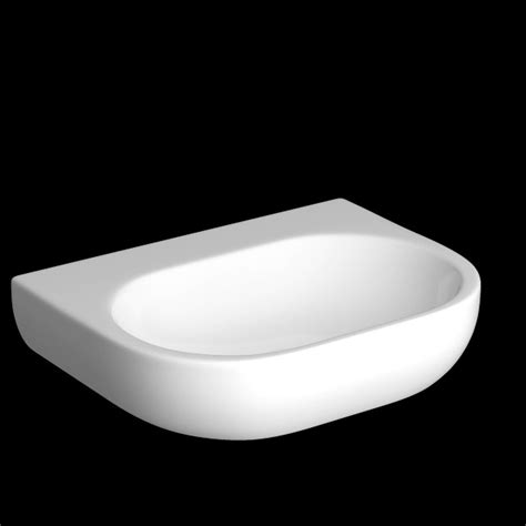 Wall Hung Rectangle Wash Basin Modeled In 3ds Max