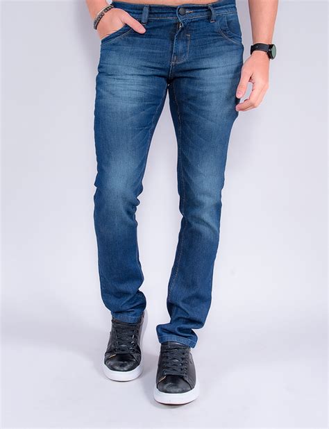 Calça Jeans Atacado Reta Masculina Revanche Boris Azul Roupas Atacado