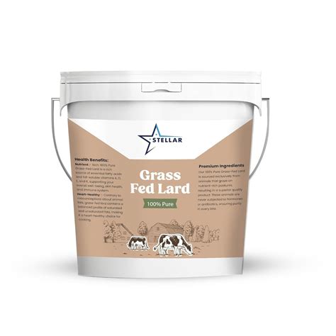 Stellar - 100% Pure Grass Fed Lard - Food Grade - 5 LBS - Etsy