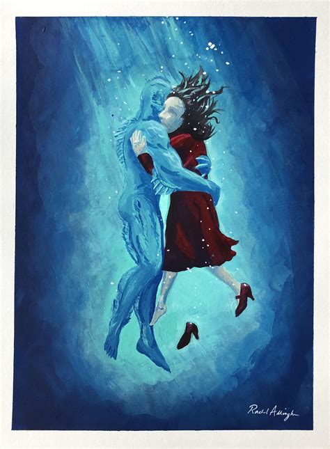 I painted the ending scene from The Shape of Water. It always makes me