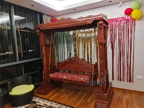 Wooden Swing Jhula Floor Standing Yt