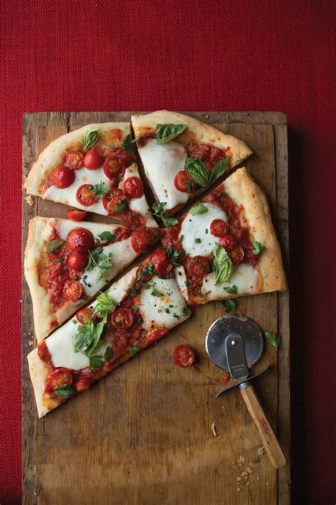 Three Herb Cherry Tomato Pizza Recipe Recipe Vegetarian Recipes