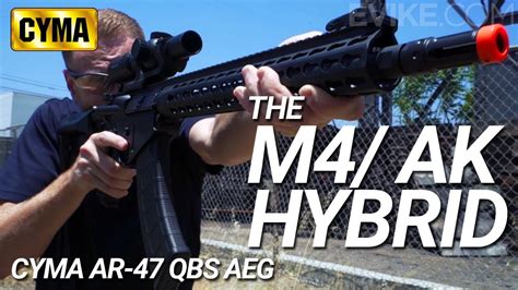 The M4/ AK Hybrid - CYMA AR 47 QBS Review - YouTube