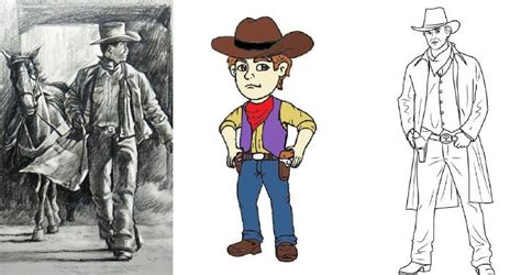 25 Easy Cowboy Drawing Ideas - How to Draw a Cowboy