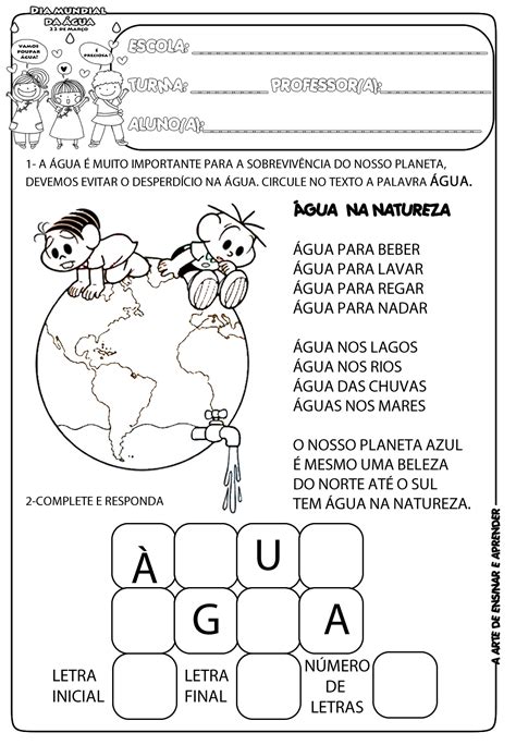 Atividade De Arte Dia Da Agua - Atividades dia da água - 22 de março - A Arte de Ensinar e Aprender