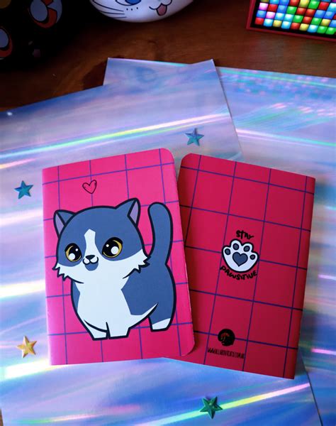 Libreta Gatito Blanco Y Gris All About Cats