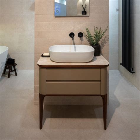 Buy Liem Suspended Vanity Cabinet 82cm Sandwalnut Bathroom Furniture