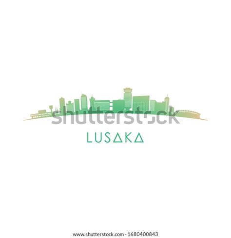 Lusaka Skyline Silhouette Vector Design Colorful Stock Vector (Royalty ...