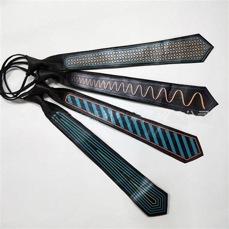 LED Tie Men Neon Party Tie Luminous Necktie Glow In The Dark Glowing