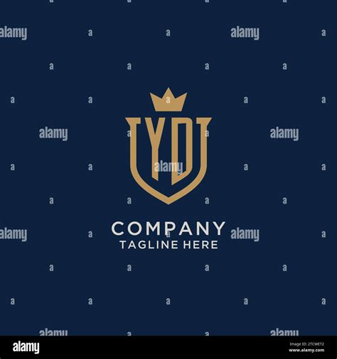 Yd Initial Shield Crown Logo Vector Graphic Stock Vector Image And Art