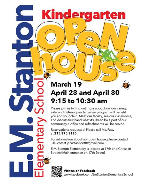 Elementary School Open House Flyer With Images Preschool Open