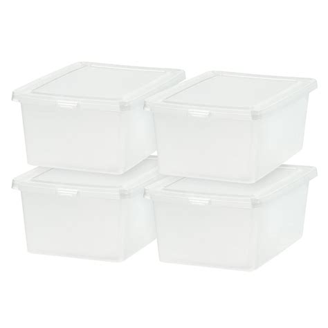 IRIS USA 17 Qt Plastic Storage Container Bin With Latching Lid