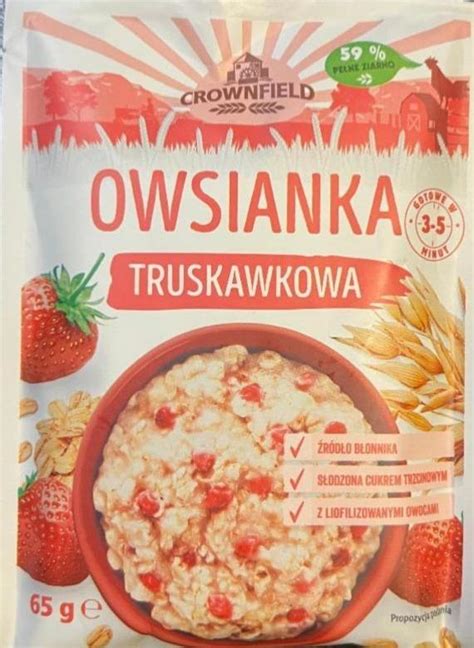 Owsianka Truskawkowa Crownfield Kalorie Kj I Warto Ci Od Ywcze