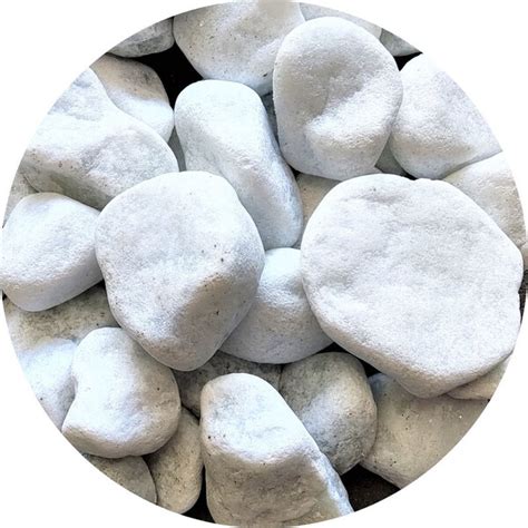 Pedra Seixo Branco De Jardim Kg Dolomita N Rolado Cascalho