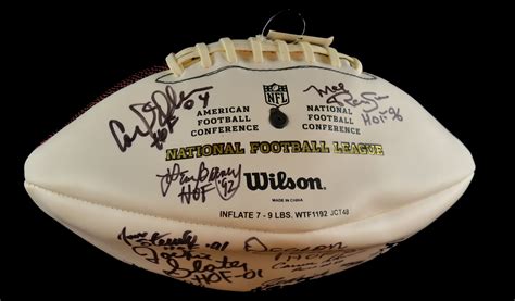 Lot Detail Multi Signed Football Hof And Nfl Alumni Legends