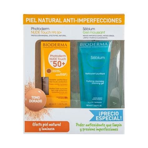 KIT PHOTODERM NUDE SPF DORADO ML SEBIUM GEL ML Mepiel