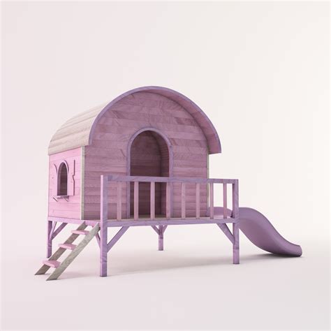 3d wooden playhouse slide using