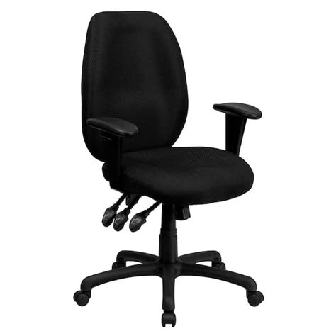 Flash Furniture High Back Black Fabric Multi Functional Ergonomic