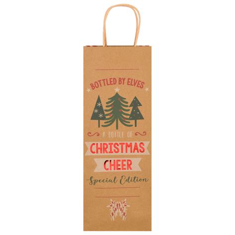 Save On Papercraft Holiday Wine Bottle Gift Bag A Bottle Of Christmas