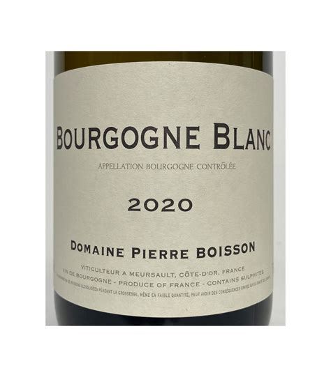 Bourgogne Blanc Domaine Pierre Boisson