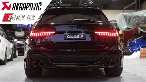 Audi C8 Rs6 Akrapovic Loud Exhaust And Revs Youtube