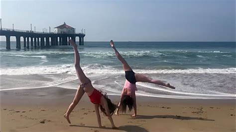 Bratayley Gymnastics On The Beach Youtube