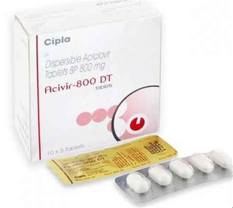 Acyclovir 800mg Acivir 800 At Rs 246 23 Stripe Acyclovir Tablets In