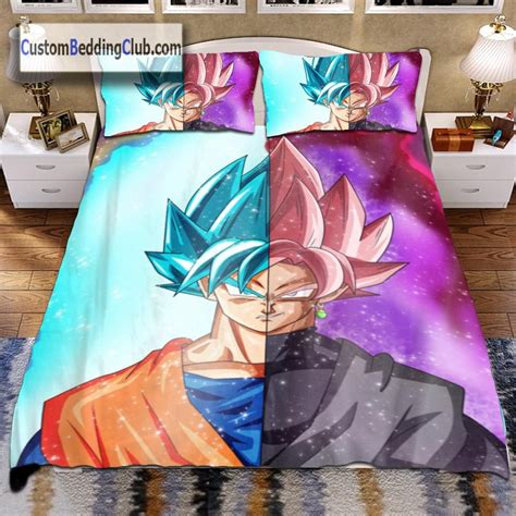 Dragon Ball Super Blanket Bedding Set Goku Vs Black Goku