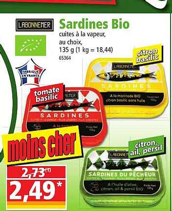 Promo Sardines Bio Labonnemer Chez Norma Icatalogue Fr