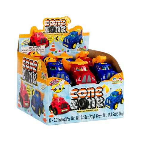 Kidsmania Cone Zone Construction Truck Candy Dispensers 12 Count 021