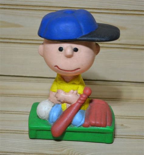 Vintage Peanuts Charlie Brown Baseball Figure Ceramic Figurine Etsy