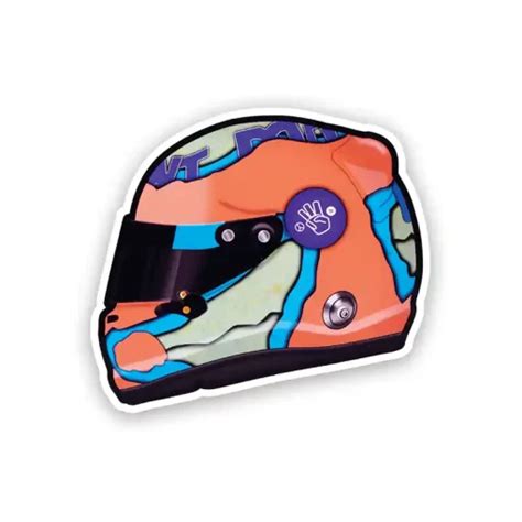 Daniel Ricciardo Helmet - Sticker - Dot Badges