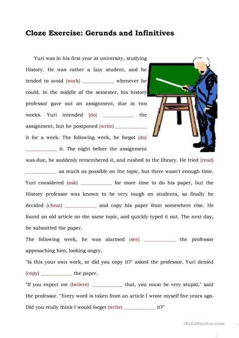 GERUND AND INFINITIVE English ESL Worksheets For Distance Learning